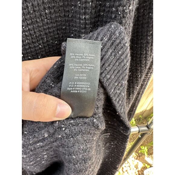 Talula Black Waffle Knit Sweater | Angora Blend | Size Small - Picture 5 of 6